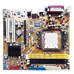 ASUS M2N-MX Rev1.03G AM2 GeForce 6100 PCI-E+SVGA+GbLAN SATA RAID MicroATX 4DDR2 (уценка, не раб. 1 USB)