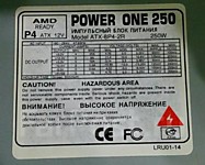 Power One 250 ATX-8P4-2R 250W ATX(20+4)pin