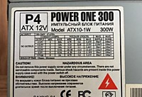 Power One ATX10-1W 300W ATX(20+4)pin
